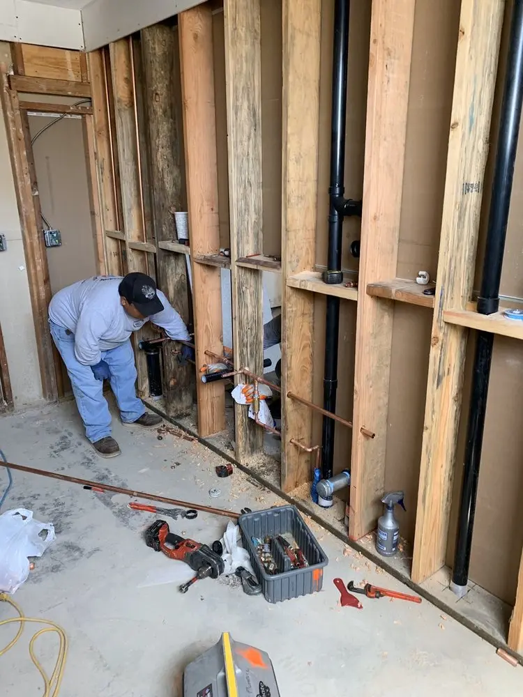 Commercial rough-in plumbing for Gas Line Repair in Verona